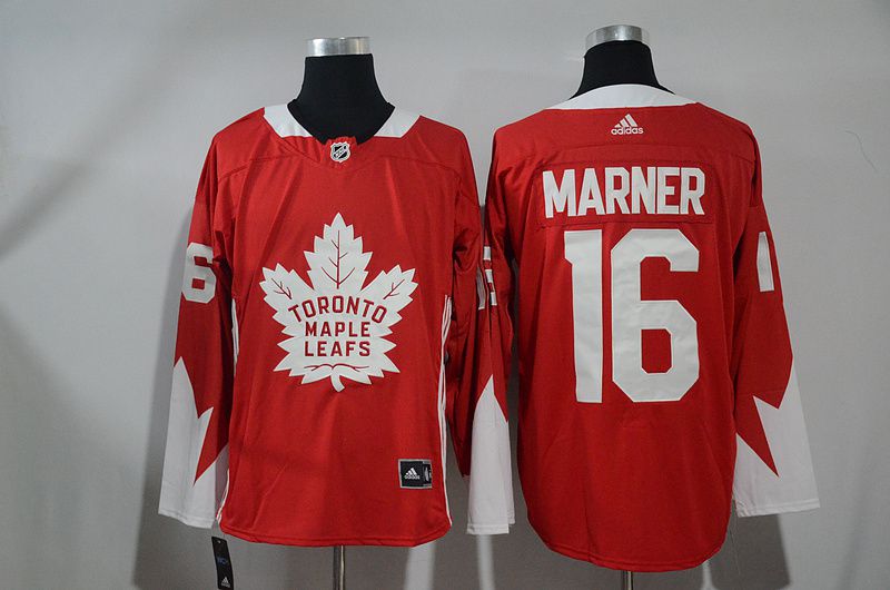 Men Toronto Maple Leafs #16 Marner Red NHL Jerseys->toronto maple leafs->NHL Jersey